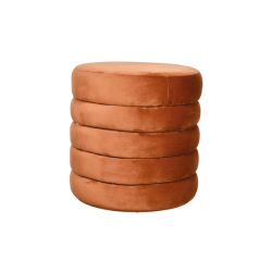 POUF NOÉ VELOURS TERRACOTTA