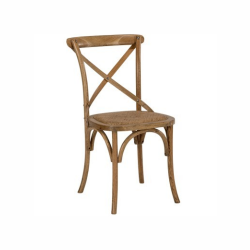 WOODEN VINTAGE CROSS-BACK CHAIR