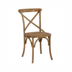 CHAISE CROSS BACK VINTAGE BOIS