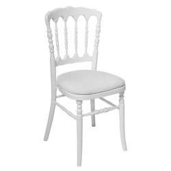 WHITE NAPOLEON CHAIR WHITE SEAT