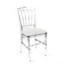 CRYSTAL NAPOLEON CHAIR WHITE SEAT