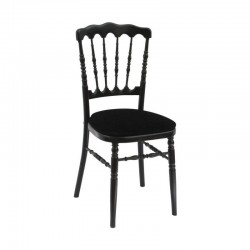 BLACK NAPOLEON CHAIR BLACK SEAT