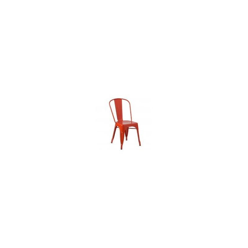 CHAISE TOLIX METAL ROUGE