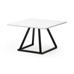 SQUARE LINEA COFFEE TABLE BLACK FRAME, WHITE TOP