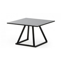 SQUARE LINEA COFFEE TABLE BLACK FRAME, BLACK TOP